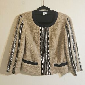 Anthropologie Bl^nk Faux Fur Teddy Jacket
